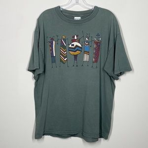 Vintage 90’s 1998 E.M.I Native Tribe Graphic Short Sleeve T Shirt Size X-Large